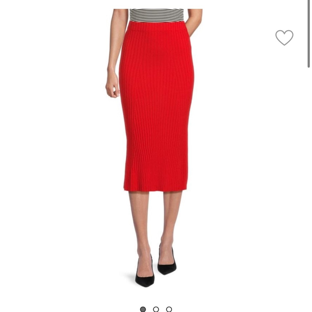 Solid and Striped The Yvette Ribbed Midi Skirt Size Small NWT